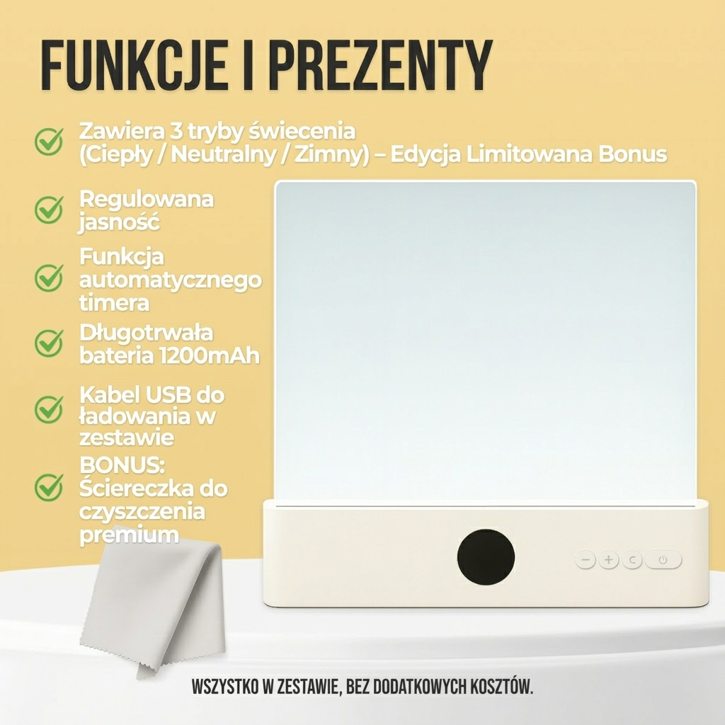 Blaskotka - Lampka do czytania z panelem LED