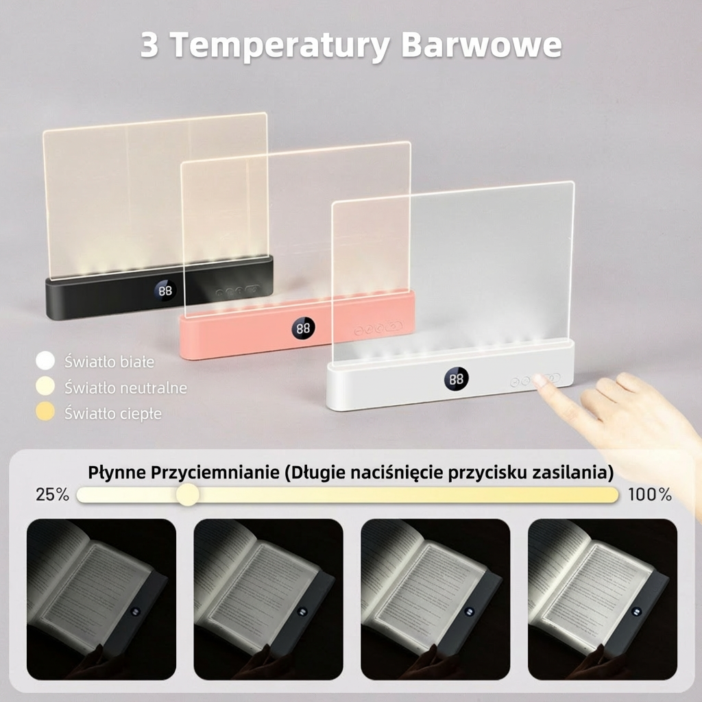 Blaskotka - Lampka do czytania z panelem LED